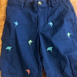 Boys Vineyard Vines Navy Cotton-Blend Shorts